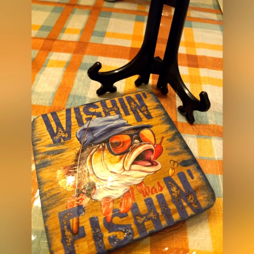 Wood Coaster w/Stand